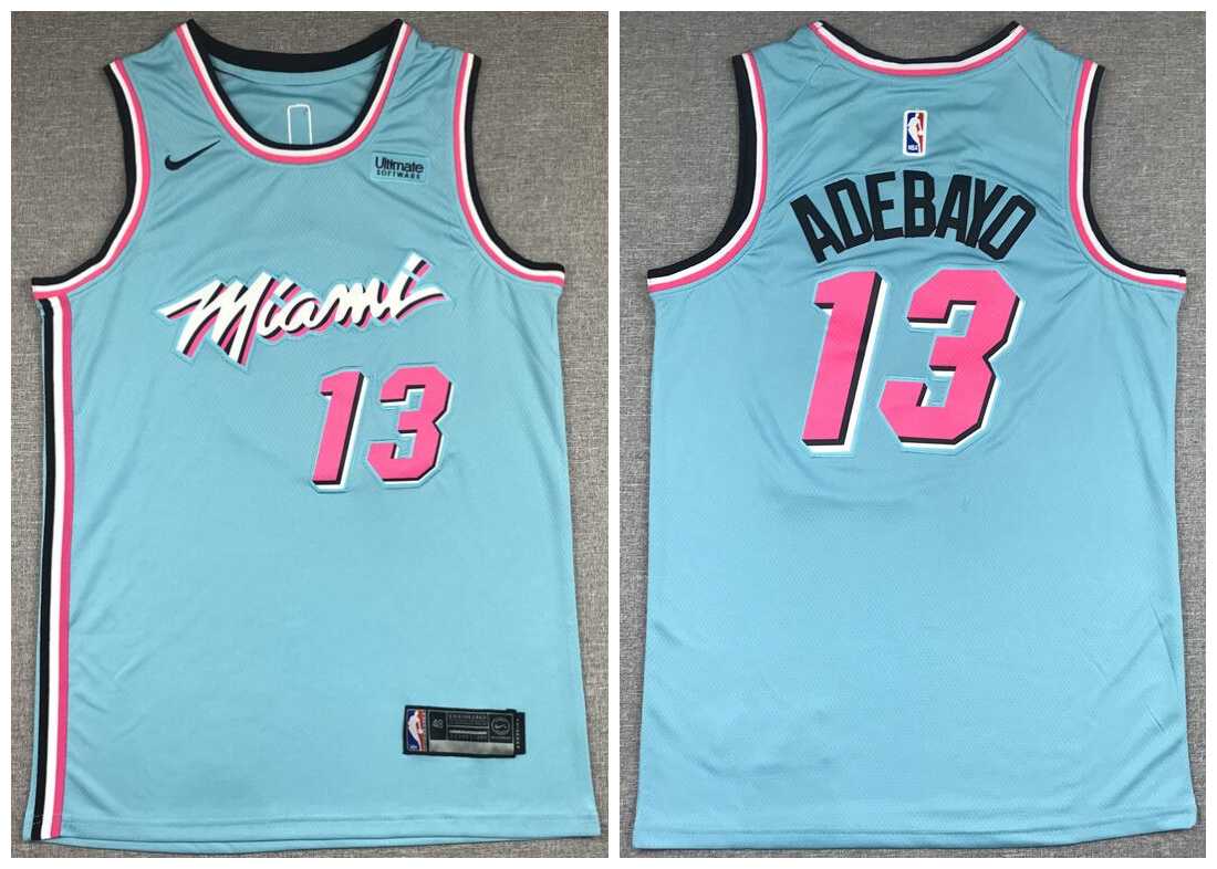 Heat 13 Bam Adebayo Light Blue Nike City Edition Swingman Jersey,We sell and wholesale Heat 13 Bam Adebayo Light Blue Nike City Edition Swingman Jersey on line form chian!